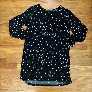 Charter Club Intimates Sleep Shirt Women’s Large Black White Stars Sleepwear
